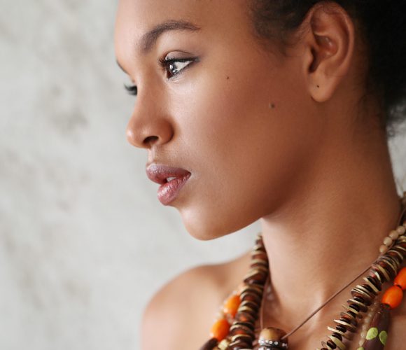 Beauty. Lovely woman with necklace